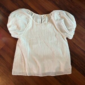 White Puff Sleeve Top